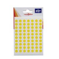CIRCLE LABELS 8MM YELLOW (490)