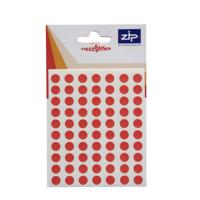 CIRCLE LABELS 8MM RED (490)