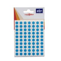 CIRCLE LABELS 8MM BLUE (490)