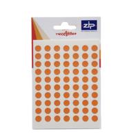 CIRCLE LABELS 8MM ORANGE (490)