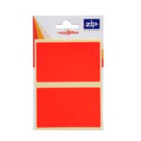 RECTANGULAR LABELS 25X50MM FLUO RED (24)