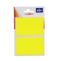 RECTANGULAR LABELS 50X80MM FLUO YLW (8)