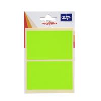 RECTANGULAR LABELS 50X80MM FLUO GRN (8)