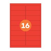 MULTIPURPOSE LABELS 99X57MM RED (100)