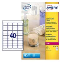 AVERY CRYSTAL CLR LAB 45.7X25.4(25)L7781
