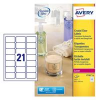 AVERY CRYSTAL CLR LAB 63.5X38.1(25)L7782