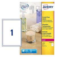 AVERY CRYSTAL CLR LAB 210X297 (25) L7784
