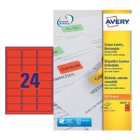AVERY LASER LAB 63.5X33.9 RED (20) L6034