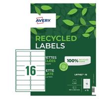 AVERY RCYC LAB 99.1X33.9 WHT (15) LR7163