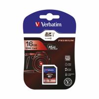 VERBATIM SDHC MEMORY CARD 16GB 43962