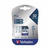 VERBATIM PRO SDHC MEMORY CARD 32GB