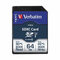 VERBATIM PRO SDXC MEMORY CARD 64GB