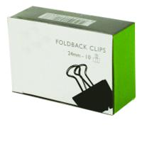 Foldback Clips 25mm (Pack 10)