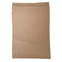 PAPER RESEALABLE BAGS 279X203 BRN (1000)