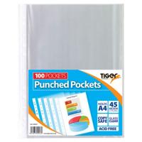 GLASS-CLEAR PUNCHED POCKETS A4 (100)