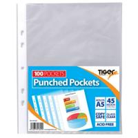 GLASS-CLEAR PUNCHED POCKETS A5 (100)
