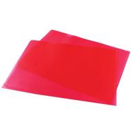 PLASTIC CUT FLUSH FOLDERS A4 RED (100)