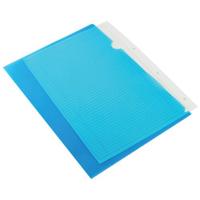 PLASTIC CUT FLUSH FOLDERS A4 BLUE (100)