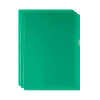 PLASTIC CUT FLUSH FOLDERS A4 GRN (100)