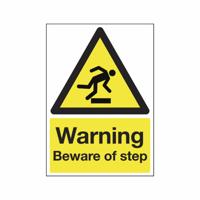 WARNING BEWARE OF STEP SIGN A5 PVC