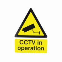 CCTV IN OPERATION SIGN 400X300MM PVC