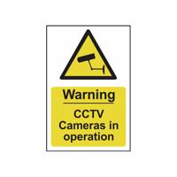 CAMERAS IN OPERATION SIGN 200X300 PVC