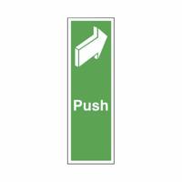 FIRE EXIT PUSH DOOR SIGN 50X150MM SAV