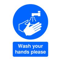 WASH YOUR HANDS PLEASE A5 PVC MD05851R