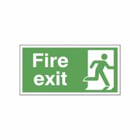 FIRE EXIT RIGHT SIGN 300X150 SAV