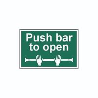 FIRE EXIT SIGN PUSH BAR 300X200 PVC