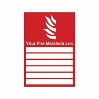 YOUR FIRE MARSHALLS SIGN 210X297MM PVC