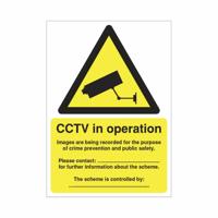 CCTV IN OPERATION COMPLIANT SIGN A5 SAV