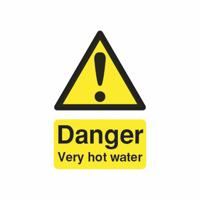 DANGER VERY HOT WATER SIGN 50X75 PVC