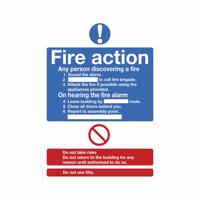 FIRE ACTION NOTICE STANDARD A4 PVC