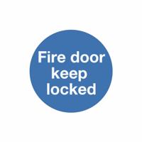 FIRE DOOR KEEP LOCKED SIGN 100MM SAV (5)