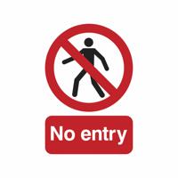 NO ENTRY SIGN A5 PVC