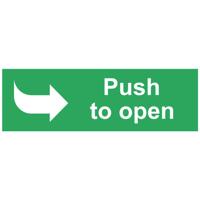 FIRE EXIT PUSH BAR SIGN 450X150 SAV
