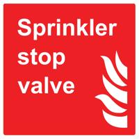 FIRE SPRINKLER VALVE SIGN 100X100 SAV