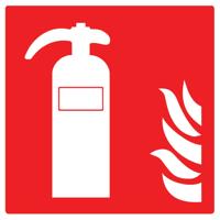 FIRE EXTINGUISHER SYMBOL 100X100 PVC