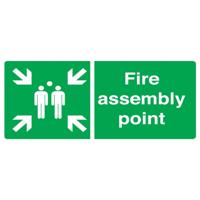 FIRE ASSEMBLY POINT SIGN 590X420MM SAV