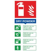 FIRE EXTINGUISHER SIGN POWDR 100X210 SAV