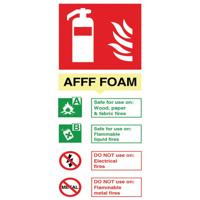 FIRE EXTINGUISHER SIGN FOAM 100X210 PVC