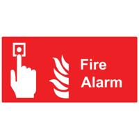 FIRE ALARM SIGN 200X100MM SAV