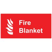 FIRE BLANKET SIGN 200X100MM PVC