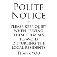 ALUM LOOK KEEP QUIET SIGN A4