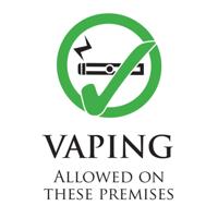 ALUM LOOK VAPING ALLOWED SIGN A4