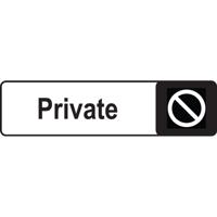 ALUM LOOK PRIVATE SIGN 175X45MM