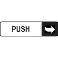 ALUM LOOK PUSH SIGN 175X45MM