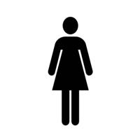 ALUM LOOK LADIES SIGN 100MM