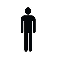 ALUM LOOK MENS TOILET SIGN 100MM
